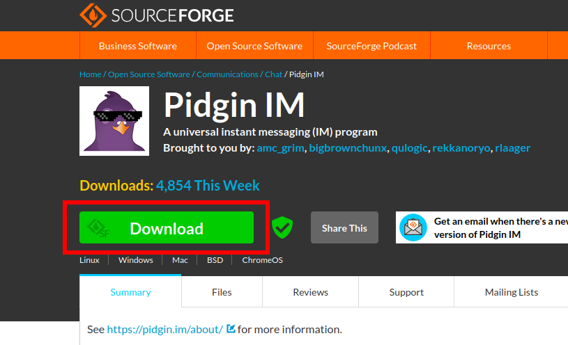 Скачивание клиента на ПК